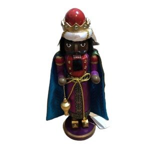 King Wood Nutcracker In Purple Christmas Decoration Gift